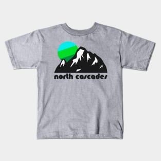 Retro North Cascades ))(( Tourist Souvenir National Park Design Kids T-Shirt